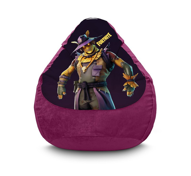 

Кресло мешок iPuff "Fortnite. Hay Man" Флок XXL (90х125 см) Сиреневый