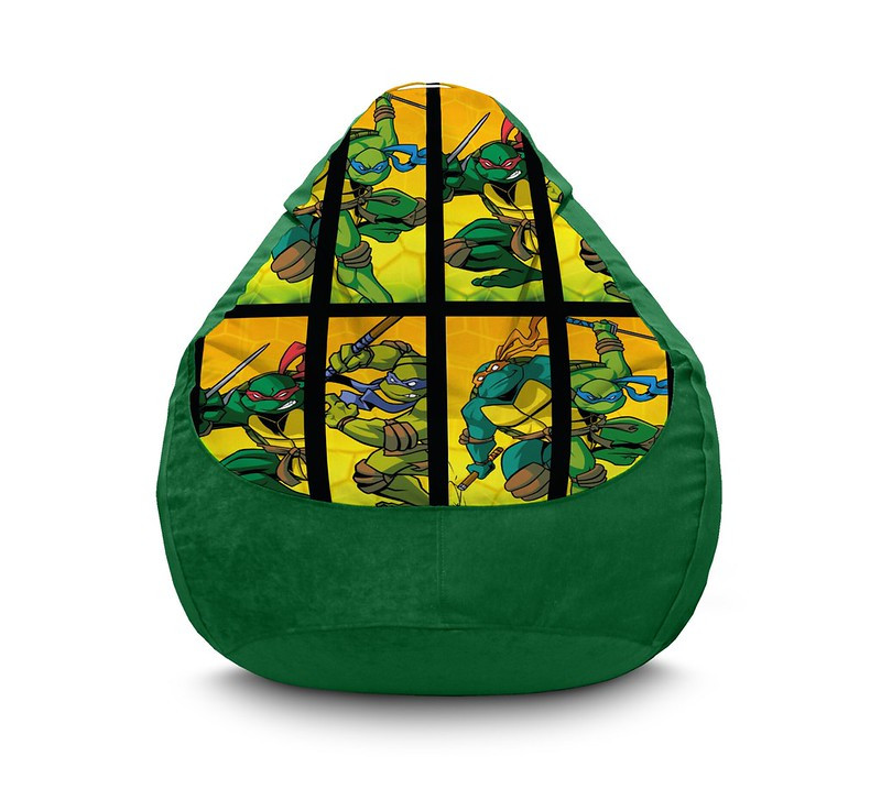 

Кресло мешок iPuff "Ninja Turtles. Comics classic" Флок XXXL (100х135 см) Зелёный