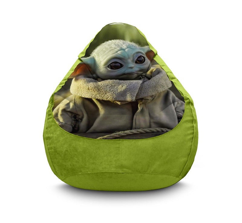 

Кресло мешок iPuff "The Mandalorian. Grogu" Флок XL (80х110 см) Оливковый