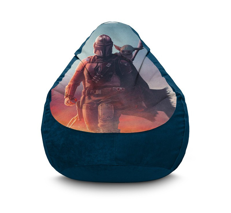 

Кресло мешок iPuff "The Mandalorian and Grogu" Флок XXXL (100х135 см) Синий