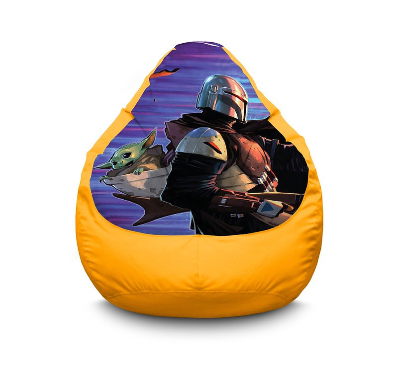 

Кресло мешок iPuff "The Mandalorian. Fan art" Оксфорд XL (80х110 см) Желтый