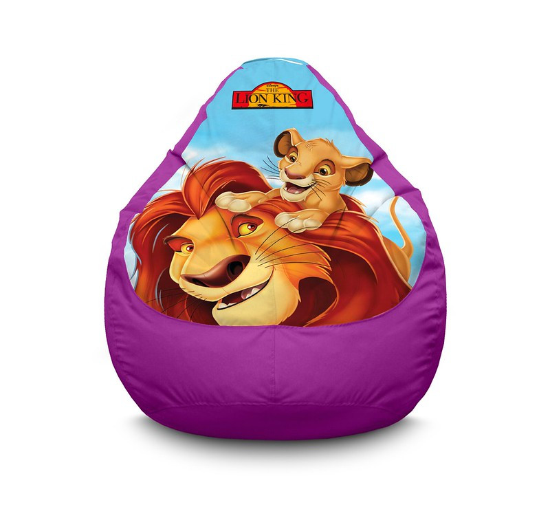 

Кресло мешок iPuff "Lion King. Mufasa and Simba" Оксфорд L (70x100 см) Сиреневый