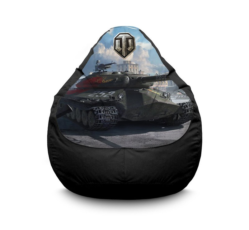

Кресло мешок iPuff "World of Tanks. The enemy will not pass" Оксфорд XXL (90х125 см) Черный