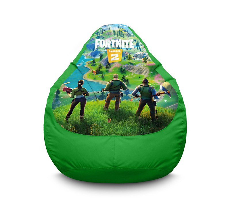 

Кресло мешок iPuff "Fortnite. Team Green" Оксфорд XXXL (100х135 см) Зелёный