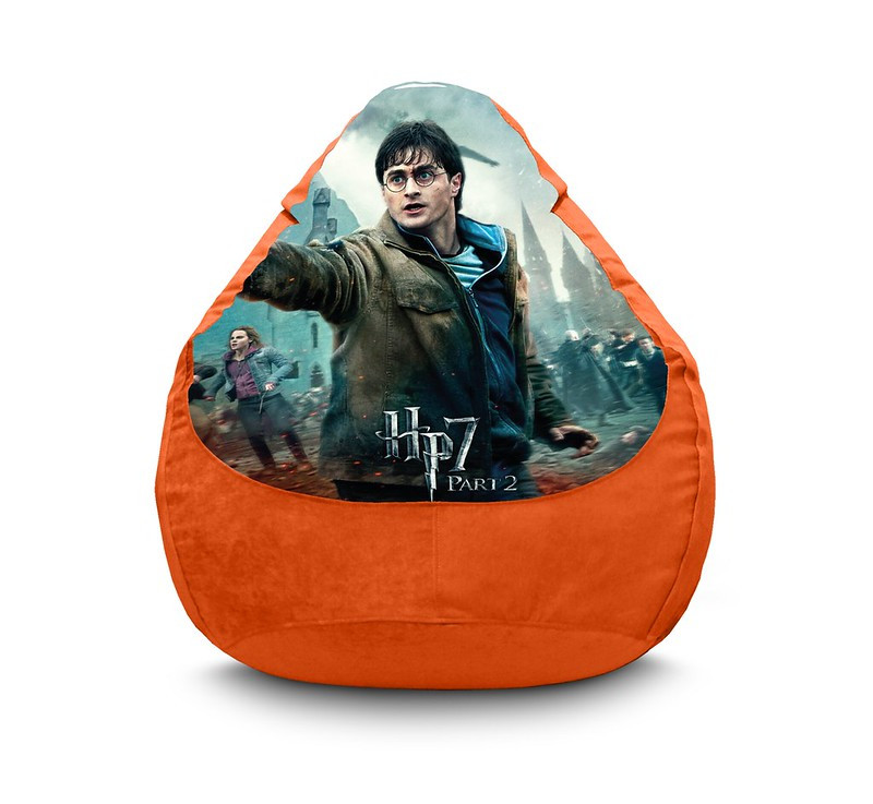 

Кресло мешок iPuff "Harry Potter. Part 7" Флок XXXL (100x135 см) Оранжевый