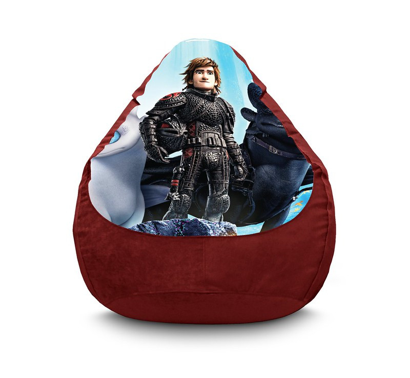 

Кресло мешок iPuff "Dragon. Hiccup Haddock III" Флок XL (80х110 см) Коричневый