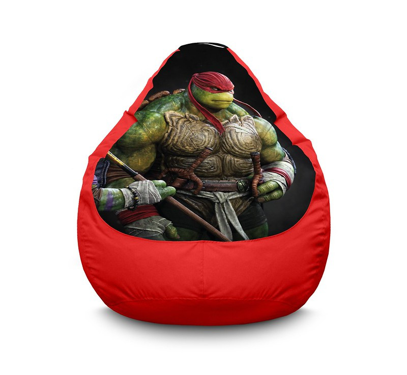 

Кресло мешок iPuff "Ninja Turtles. Raphael" Оксфорд XXL (90х125 см) Красный