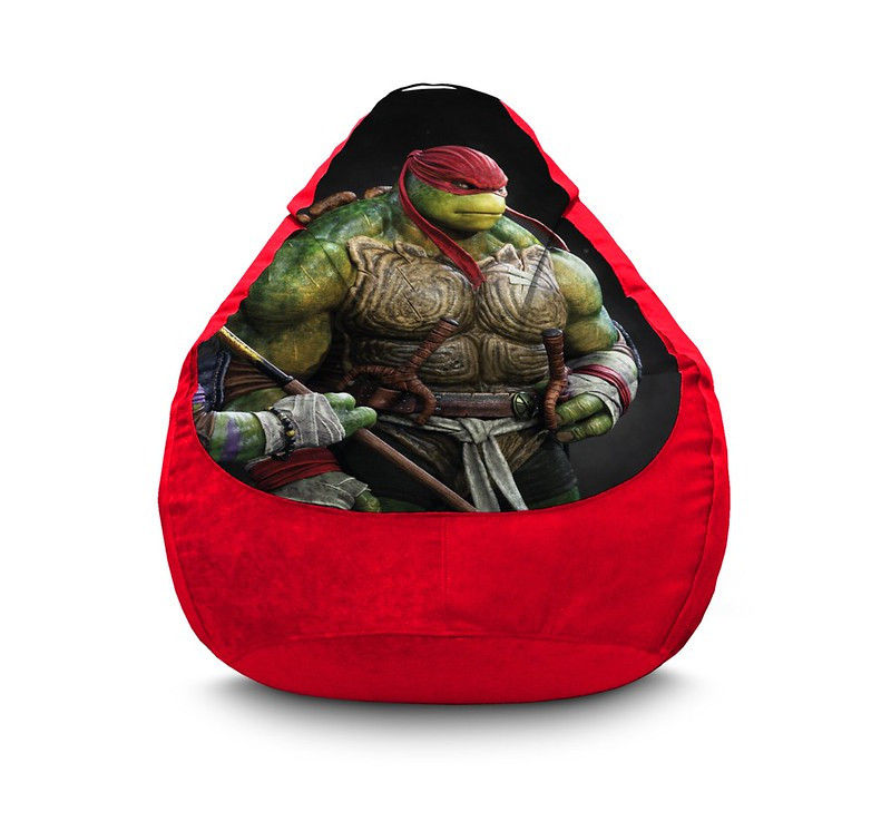 

Кресло мешок iPuff "Ninja Turtles. Raphael" Флок XXXL (100х135 см) Красный