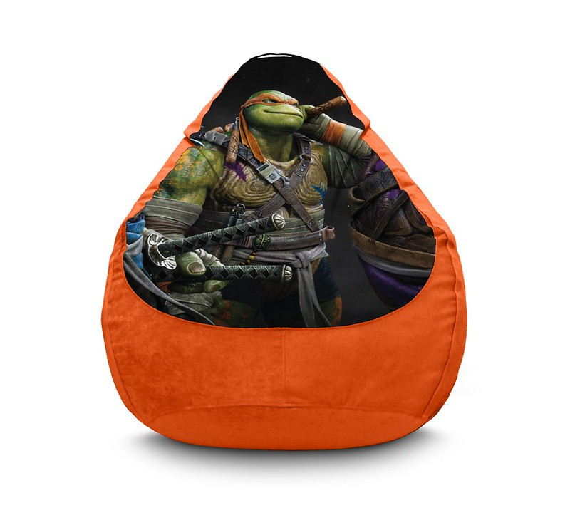 

Кресло мешок iPuff "Ninja Turtles. Michelangelo" Флок XXL (90х125 см) Оранжевый