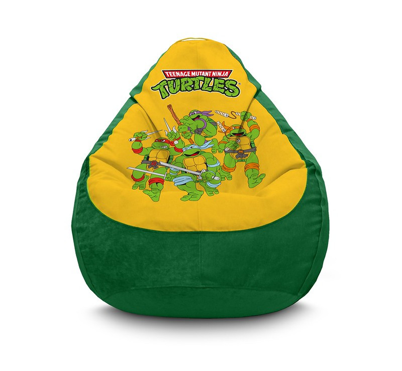 

Кресло мешок iPuff "Ninja Turtles. Battle" Флок XXL (90х125 см) Зелёный