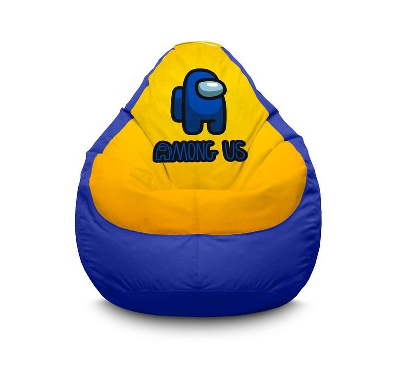 

Кресло мешок iPuff "Among Us. Logo blue" Оксфорд XXL (90х125 см) Синий