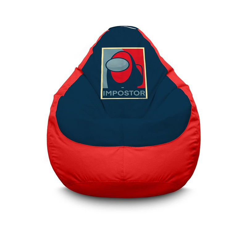 

Кресло мешок iPuff "Among Us. Impostor" Оксфорд XL (80х110 см) Красный
