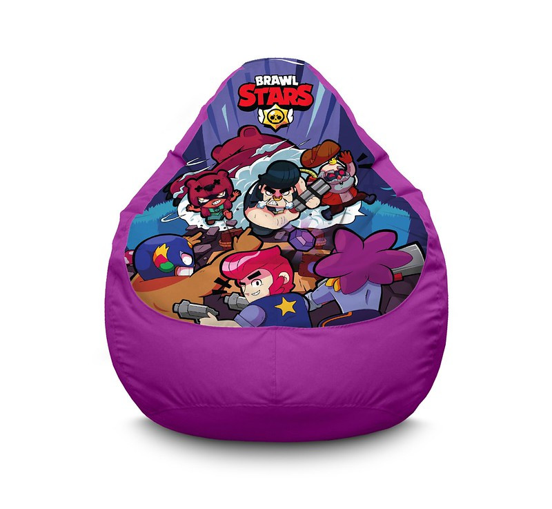 

Кресло мешок iPuff "Brawl Stars. Epic battle Violet" Оксфорд XXXL (100х135 см) Фиолетовый