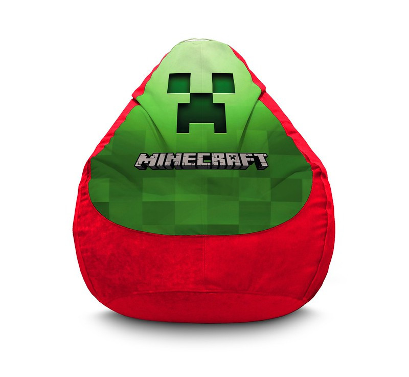 

Кресло мешок iPuff "Minecraft. Creeper" Флок XXL (90х125 см) Красный