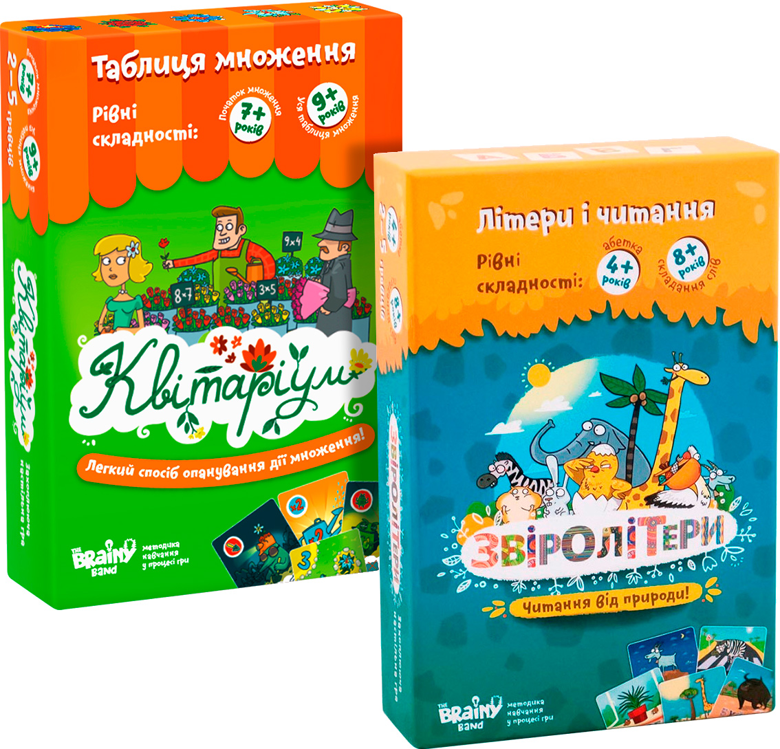 

Набор настольных игр Банда умников Звіролітери + Квітаріум (УКР008-10)