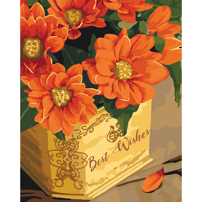 

Набор для росписи по номерам Идейка "Best wishes" 40*50см КНО3031