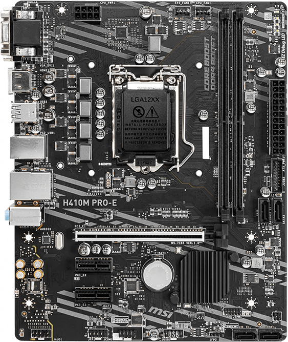 

Материнская плата MSI H410M Pro-E (s1200, Intel H410, PCI-Ex16)