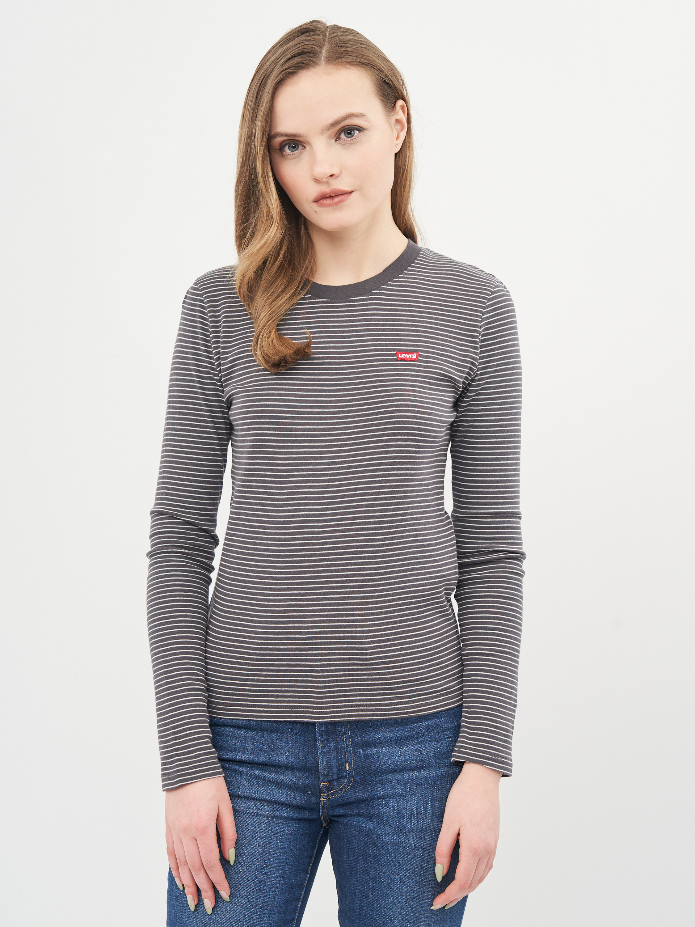 

Футболка с длинными рукавами Levi's Ls Baby Tee Agnes Stripe Forged Iron St 69555-0011 XS