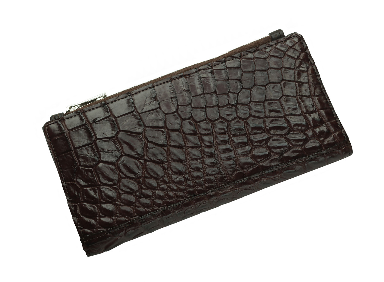 

Кошелек из кожи крокодила на молнии Ekzotic Leather Коричневый () xtclthrcw 93
