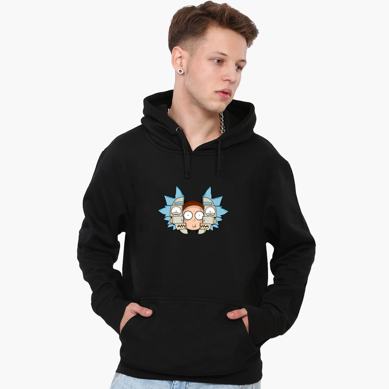 

Худи мужской Рик и Морти (Rick and Morty) (9225-2068) Черный XXL