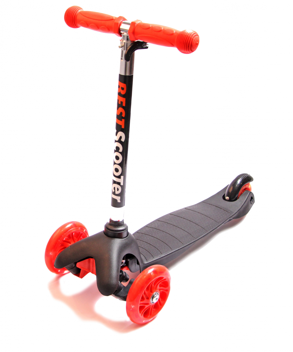 

Детский трехколесный самокат Scooter Micro Mini со светящимися колесами, Black