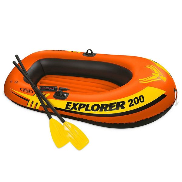 

Двухместная надувная лодка Intex 58331 (185 x 94 x 41 см) Explorer 200 Set + Пластиковые весла и мини ручной насос