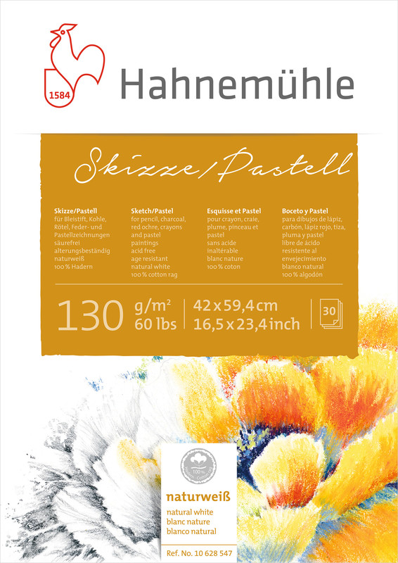 

Блок для пастели Hahnemuhle Skizze 30л 130г 100% хлопок А5