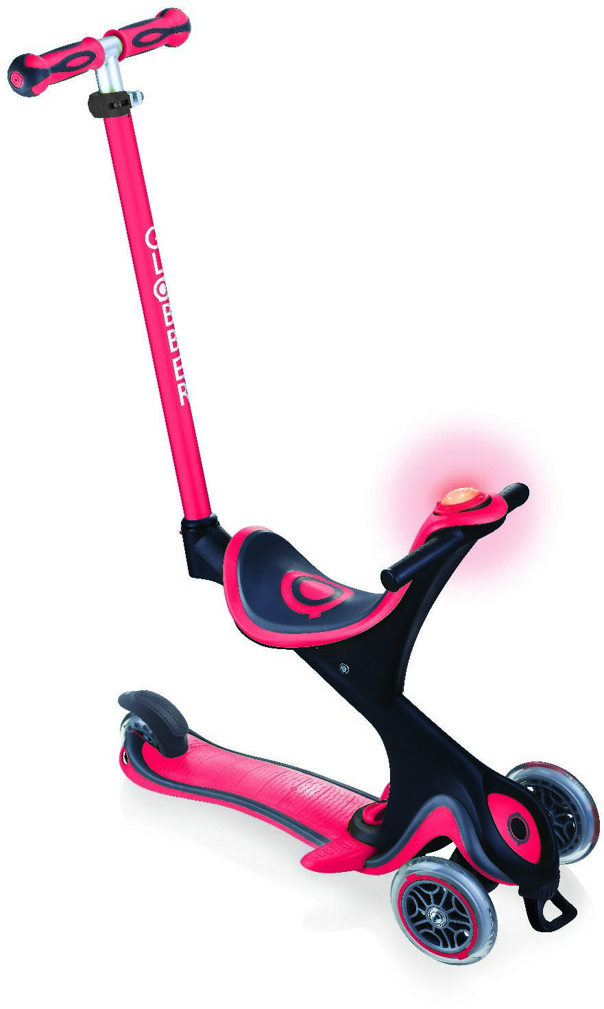 

Самокат Globber серии Go Up Comfort Play 5 в 1 красный, до 20/50 кг 1+ (463-102-2)
