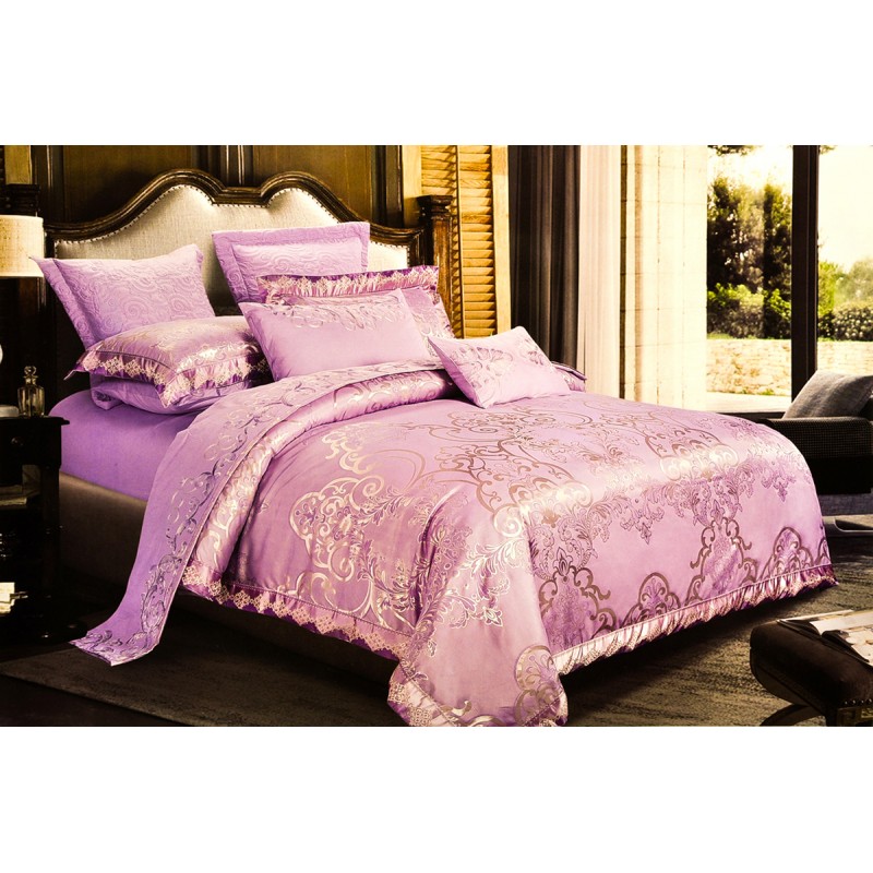 

Комплект постельного белья Luxury violet SoundSleep сатин-жаккард фиолетовый евро