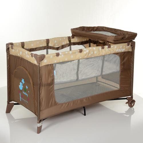 

Манеж El Camino ME 1054 SAFE PLUS Stars Beige (123-64-77 см)