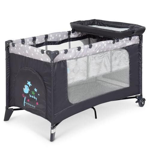 

Манеж El Camino ME 1054 SAFE PLUS Stars Gray (123-64-77 см)
