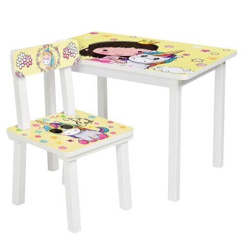 

Столик Bambi Принцесса и единорог BSM2K-31 White / Yellow