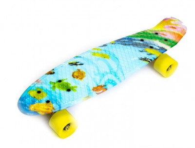 

Пенни борд (Penny Board) 22" с рисунком, "Fish"