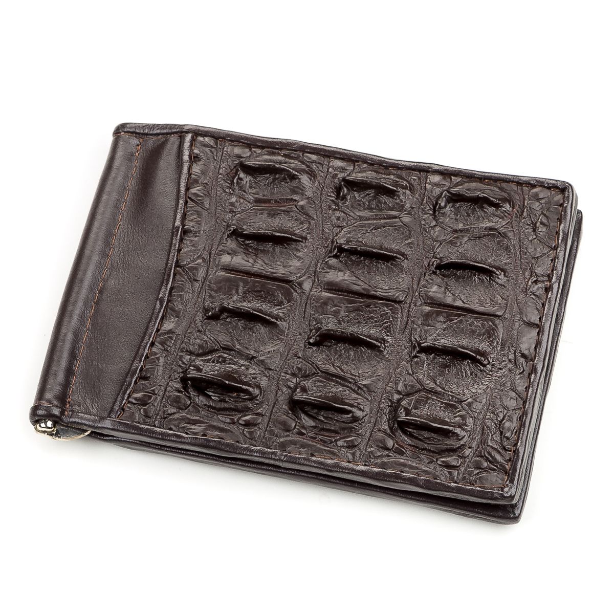 

Зажим CROCODILE LEATHER 18170 из натуральной кожи крокодила CROCODILE LEATHER Маленькие Коричневый