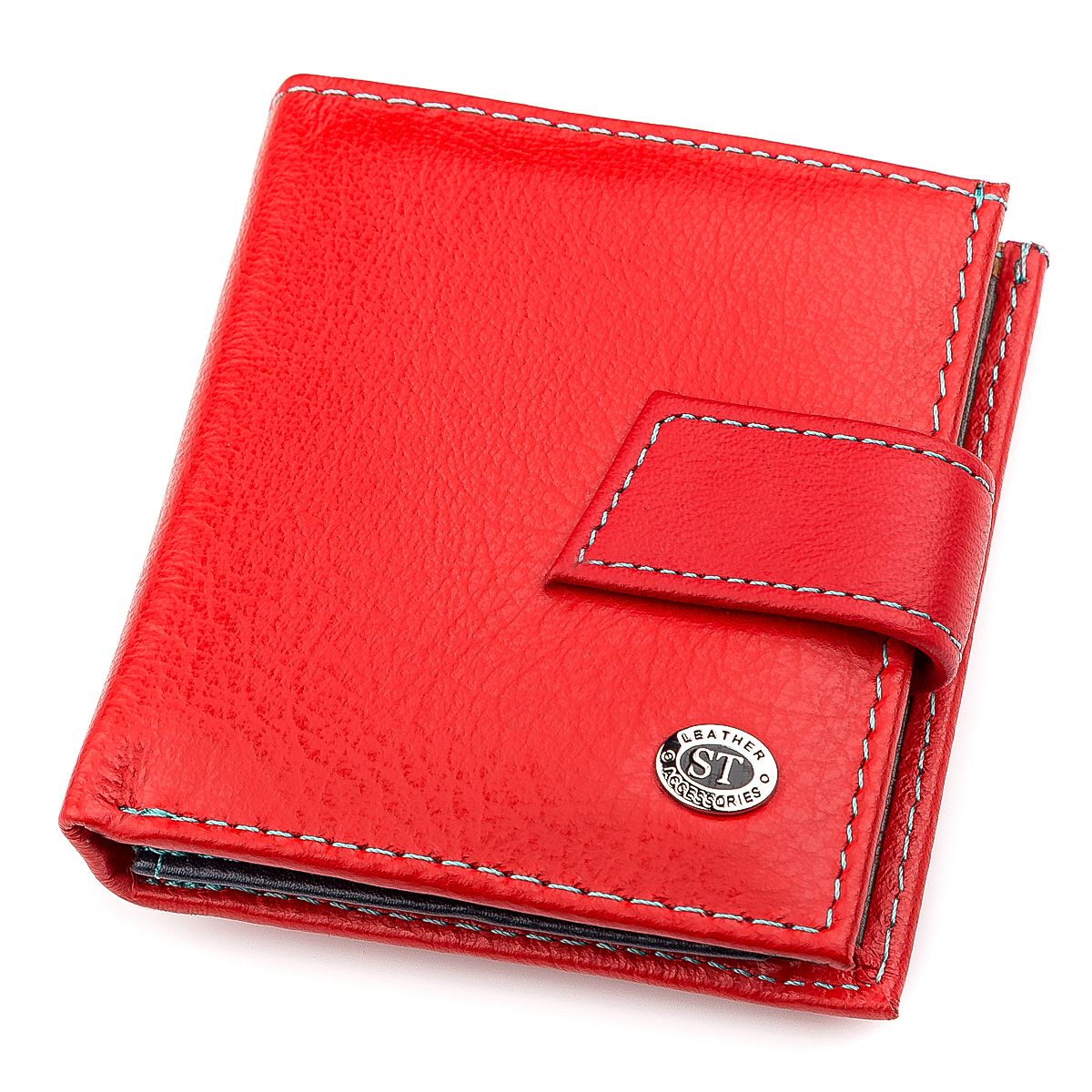 

Кошелек женский ST Leather компактный кожаный Красный, Красный STLthr18337