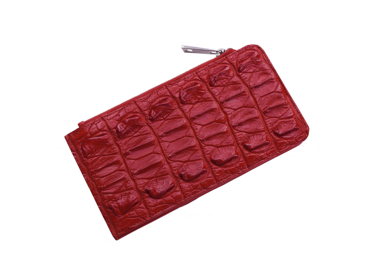 

Кошелек визитница из кожи крокодила на молнии Ekzotic Leather Красный () xtclthrcw 85