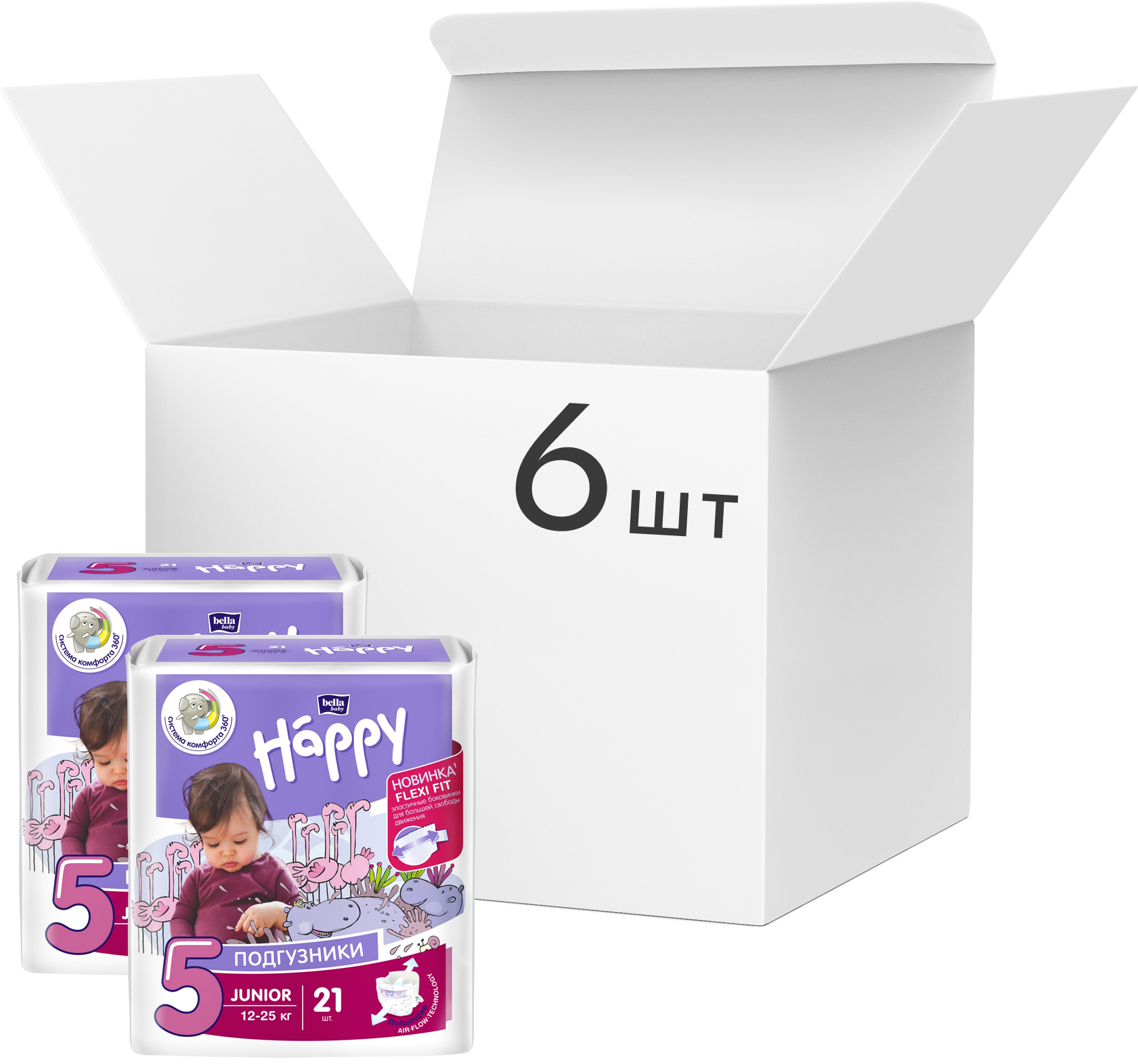 Акція на Упаковка детских подгузников Bella Baby Happy Maxi 8-18 кг 6 пачек по 27 шт (BB-054-LU27-011/BB-054-LU27-015) від Rozetka UA