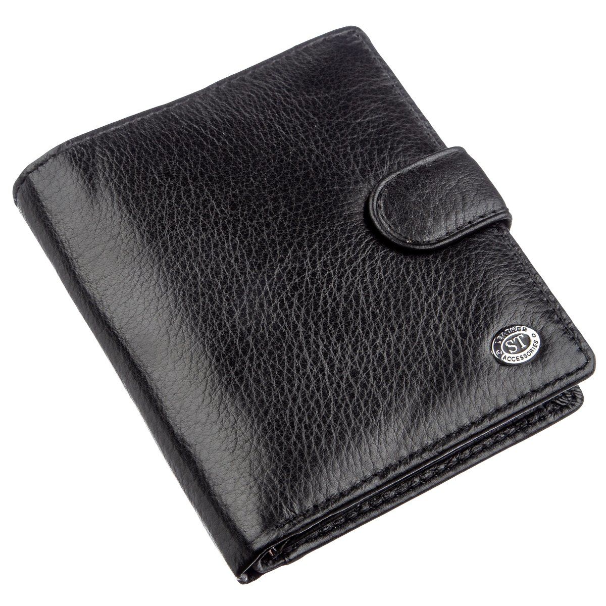 

Небольшой кожаный кошелек для мужчин ST Leather Черный, Черный STLthr18832