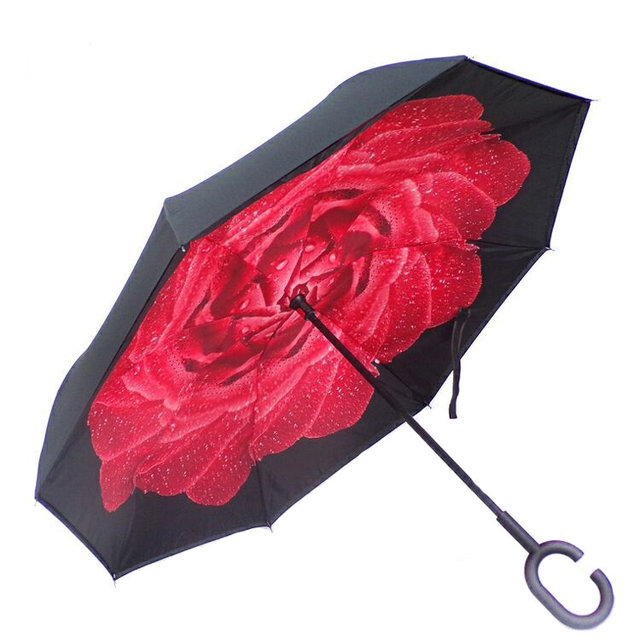 

Зонт обратного сложения Vip-brella PLUS Азалия Красная роса Original