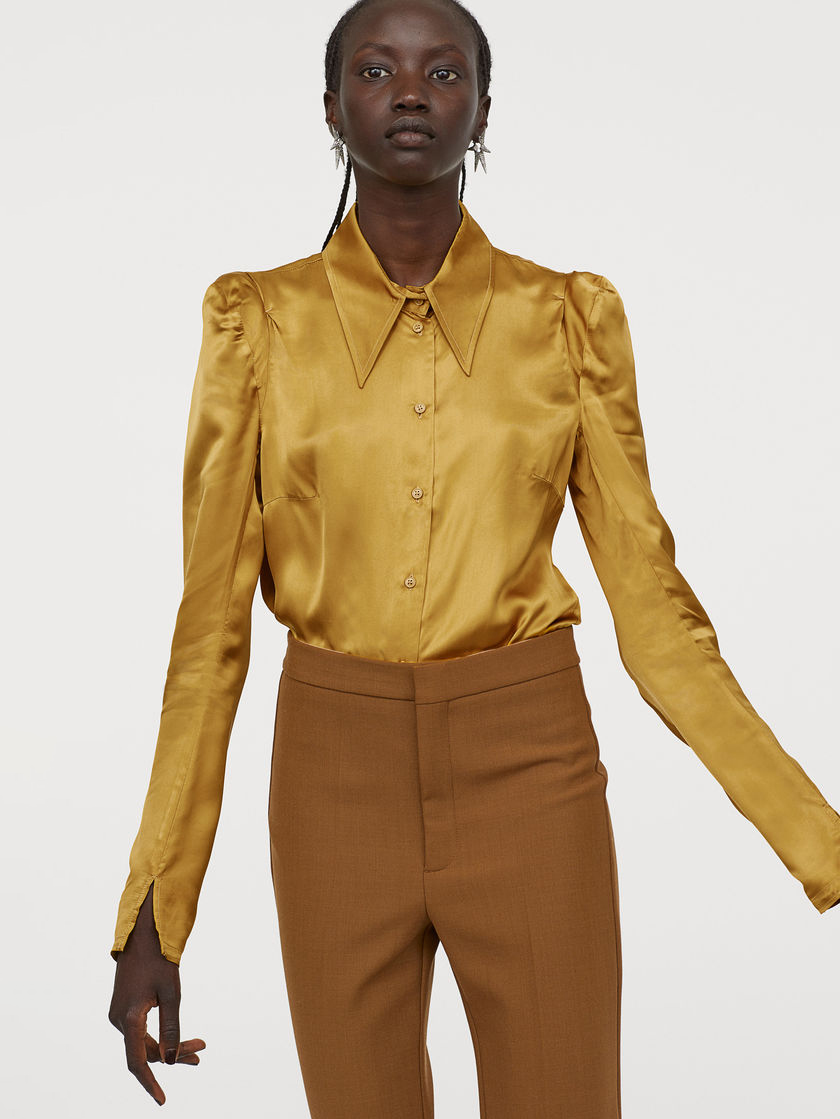 

Блузка H&M Studio 0797608-0 38 Горчичная