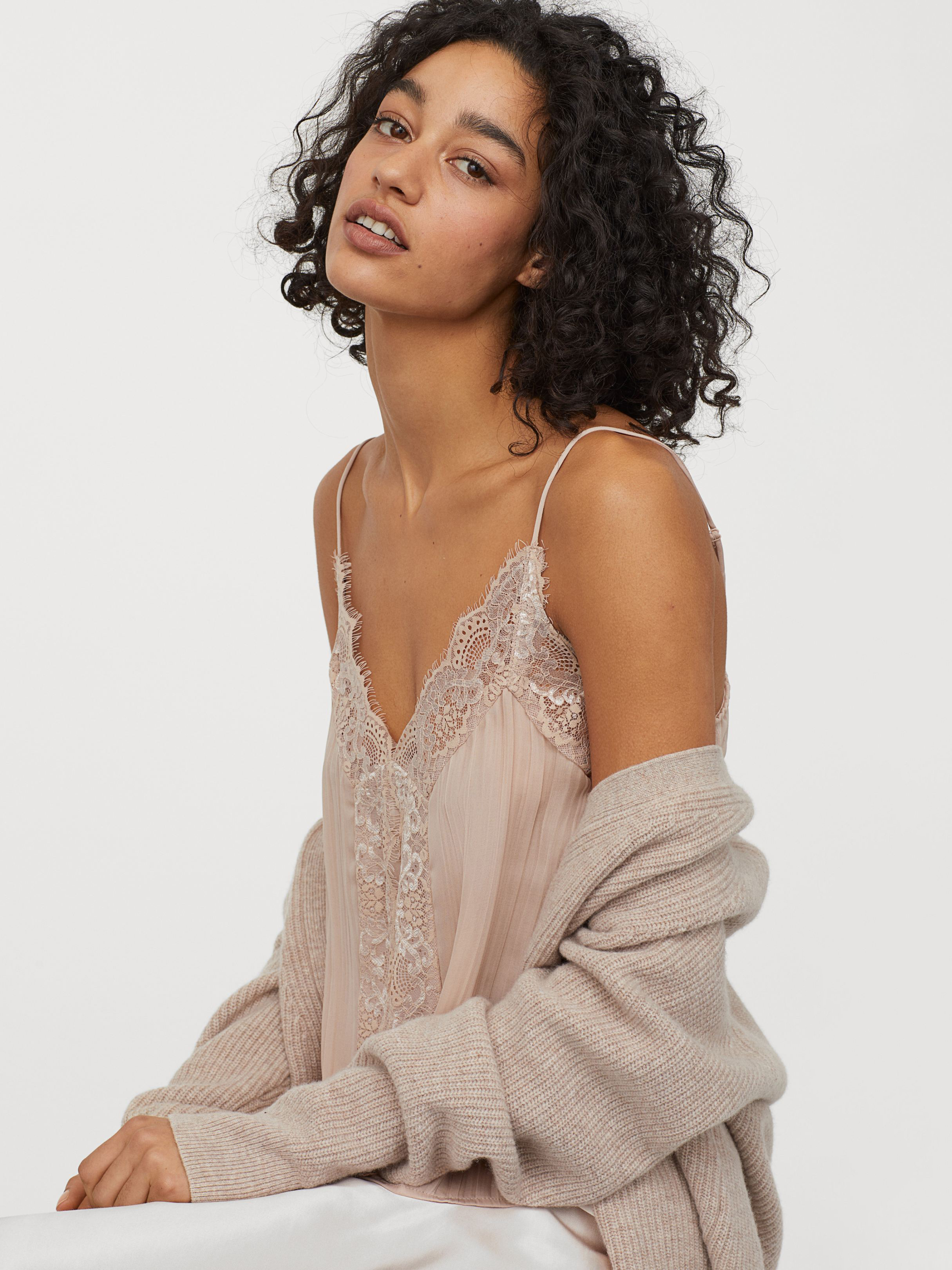 

Топ H&M 0814762-1 L Бежевый