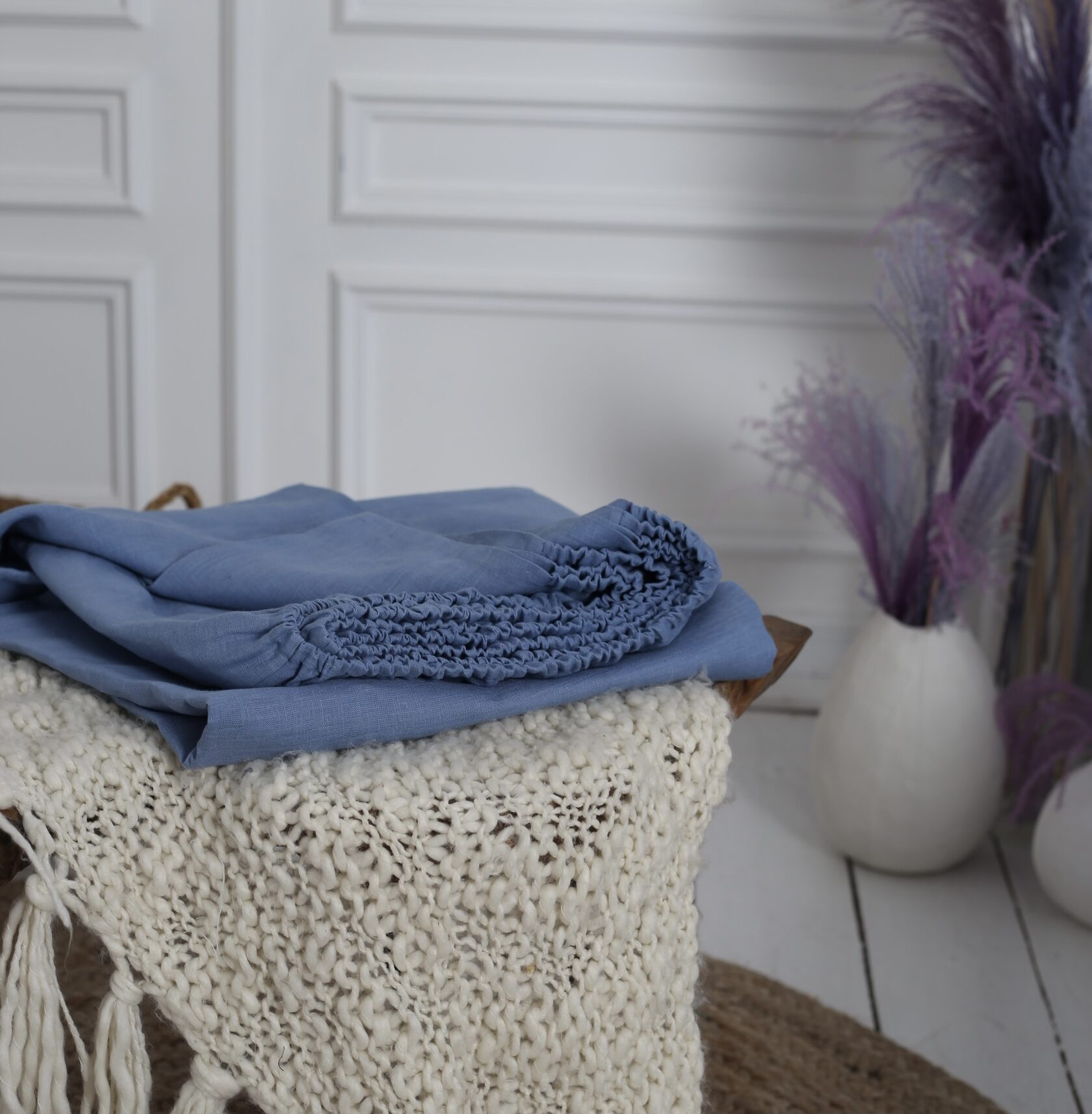 

Крафтове простирадло Luxury Linen сімейне 220см * 240см Blue