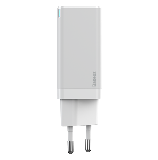 

Зарядное устройство Baseus GaN2 Q.Charger 2хType-C 45 Вт 3 А + Кабель Type-C Белый (CCGAN-M02)