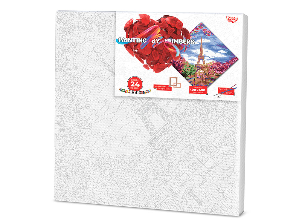

Картина по номерам Париж 40см*40см DankoToys KpNe-02-02