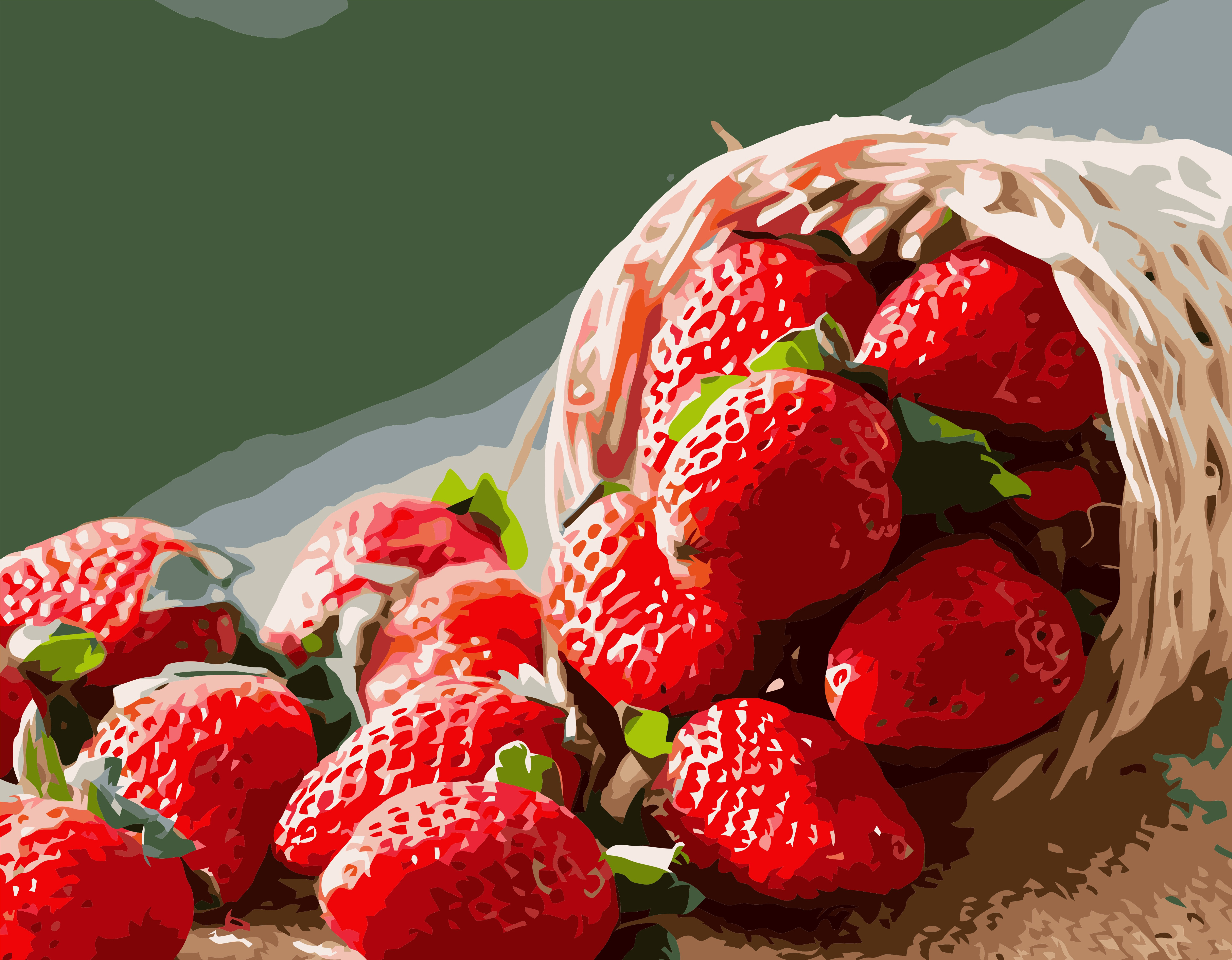 

Картина по номерам Полуниця 40х50 см Стратег VA-0563
