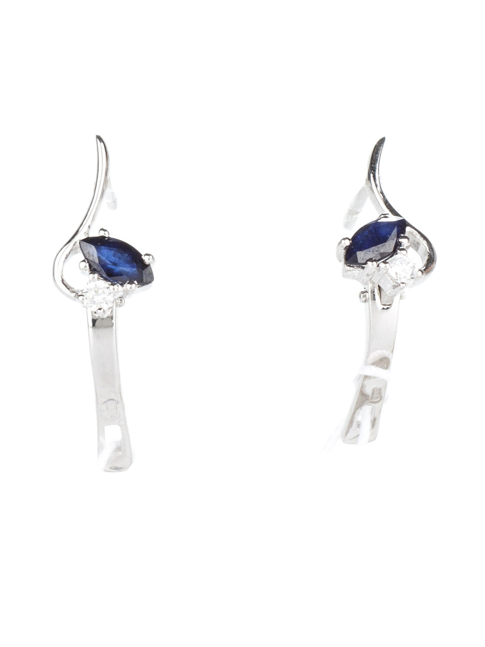 

Серьги серебряные с сапфиром Е-580