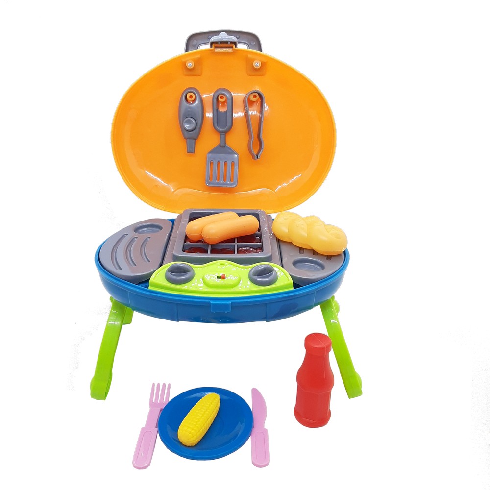 

Игровой набор Wanderlong Детское Барбекю, со звуковыми и световыми эффектами, в комплекте продукты и аксессуары