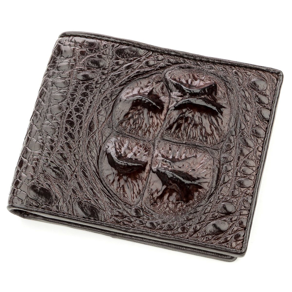 

Бумажник мужской CROCODILE LEATHER из натуральной кожи крокодила Коричневый, Коричневый xtclthr18581