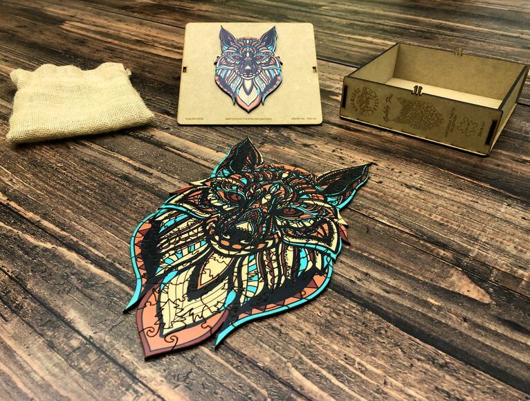 

Дерев'яні пазли NaomiBox Goldy Fox 28 x 16 см.