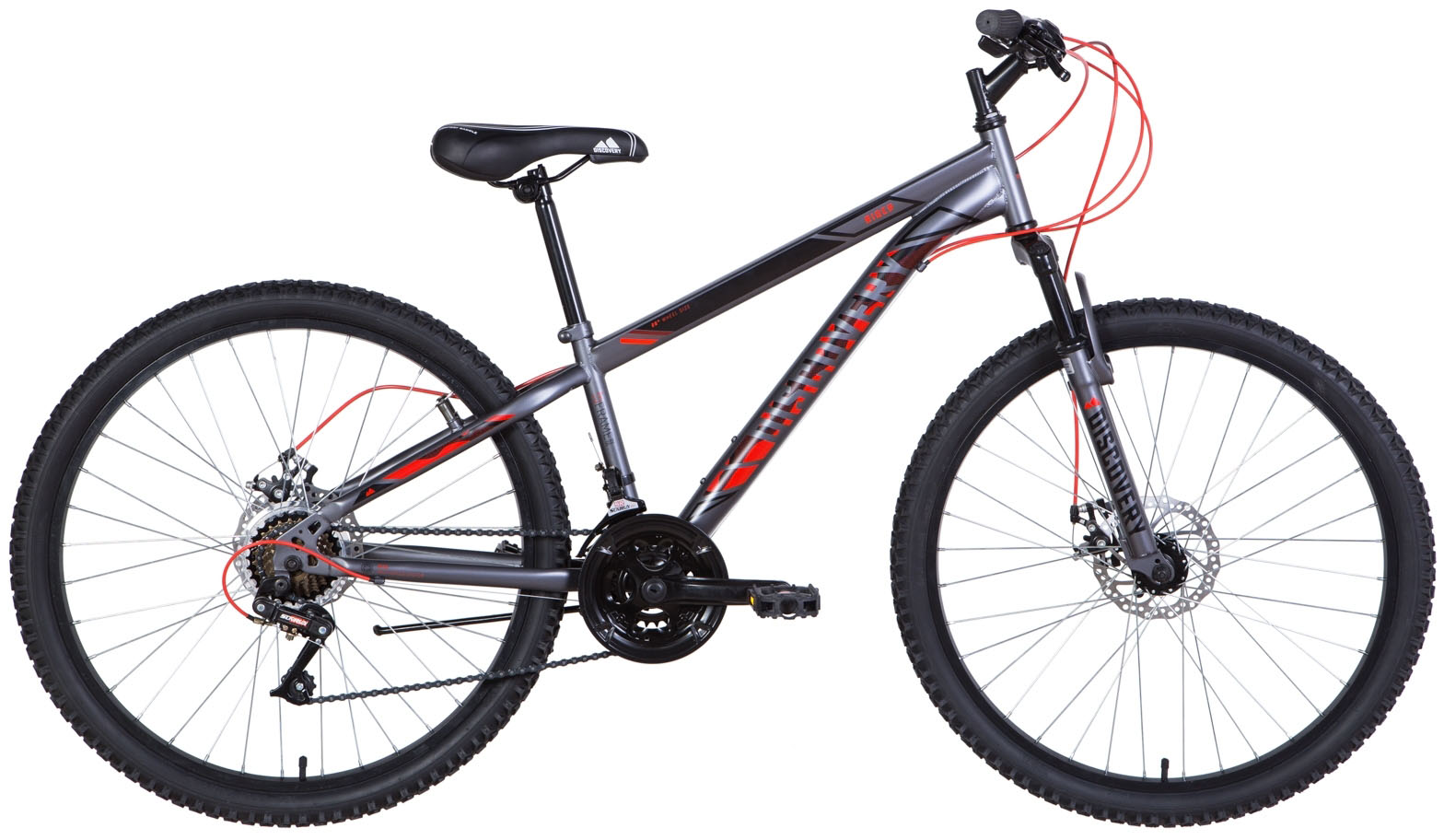 

Велосипед Discovery Rider DD 13" 26" 2021 Графитово-черный с красным (м) (OPS-DIS-26-415)